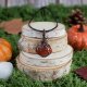 Wisiorek dynia agat karneolowy pomarańczowy miedź antyczna jesień halloween