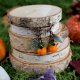 Kolczyki dynie listek miedź antyczna jesień halloween