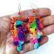 Kolorowe duże kolczyki z masy polimerowej