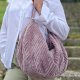 Sztruksowa torba hobo Wrzosowa