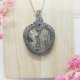 Naszyjnik Agat Crazy Lace stal chirurgiczna wisiorek handmade wirewrapping