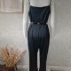 H&M elegancki damski kombinezon dekolt woda 42 XL satynowy kieszenie wesele chrzest