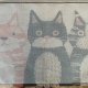 Podkładka dekoracyjna koty 45x30 cm imitacja lnu i haftu ???? Serweta bieżnik styl Vintage