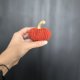 Dynia ozdobna handmade, rozmiar S, kolor ciemnopomarańczowy - 1 szt