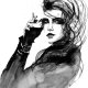 Lady M.M., 70x50cm, PLAKAT z autorskiej akwareli