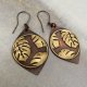 Miedziane kolczyki z roślinnym motywem c1302