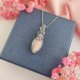 Naszyjnik Jadeit stal chirurgiczna wisiorek handmade wirewrapping