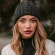 Zestaw CZAPKA + SZALIK 100% wełna Merino - grafit - UNISEX