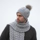 Zestaw CZAPKA + SZALIK 100% wełna Merino - UNISEX