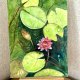Różowe lilie wodne 42/30cm, originalna akwareli A3