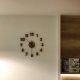 Zegar z litego drewna, naklejany, przyklejany, cyfry arabskie, boho, zestaw diy do naklejenia na ścianę, drewno dębowe, drewniany rustykalny 70cm