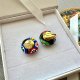 Murano Millefiori Clip Earrings  ❤ Art Glass ❤ Bardzo ciekawe