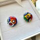 Murano Millefiori Clip Earrings  ❤ Art Glass ❤ Bardzo ciekawe
