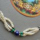 Art Italy Necklace ❤ lapis lazuli, malachite and pearls ❤ Stworzony przez naturę ❤