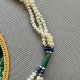 Art Italy Necklace ❤ lapis lazuli, malachite and pearls ❤ Stworzony przez naturę ❤