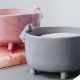 Szara miseczka ceramiczna śniadaniowa z misiem - Polskie rękodzieło na prezent - Lamabo Ceramics
