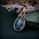 Fluoryt wisiorek wire wrapping