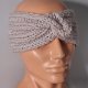 Handmade na chłodniejsze dni – OPASKA wełniana robiona na DRUTACH – BEŻOWA, (wapień)