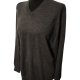 Ciemnoszary sweter unisex 100% wełna basic klasyczny casual całoroczny M/L