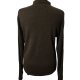Sweter khaki 100% wełna merino basic klasyczny premium jesienno-zimowy M