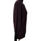 Wełniany sweter damski Vailent fioletowo-bordowy oversize jagnięca wełna M ciepły klasyczny casual
