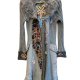 Kolorowy płaszcz sweter narzutka Futerko Patchwork Funky Hippie Avant Garde