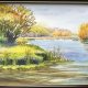 Letni dzień nad rzeką. 30/42cm. Original Akwarela A3
