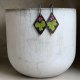 Kolczyki Little Flowers - Bordo & Green Lime
