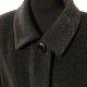 Grafitowy wełniany płaszcz COSIGSA z angorą i kaszmirem oversize trapezowy 2XL/3XL elegancki klasyczny jesienno-zimowy