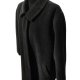 Grafitowy wełniany płaszcz COSIGSA z angorą i kaszmirem oversize trapezowy 2XL/3XL elegancki klasyczny jesienno-zimowy