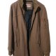 Wełniany płaszcz Lee Cooper M szaro-beżowy z kieszeniami vintage smart casual