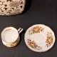 Angielska porcelana Rosina Queens filiżanka i spodek jesienny wzór jeżyny i brzoskwinie