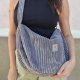 Sztruksowa torba hobo Szara