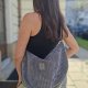 Sztruksowa torba hobo Szara