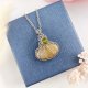 Naszyjnik Dynia Kwarc Rutylowy stal chirurgiczna wisiorek handmade wirewrapping