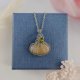 Naszyjnik Dynia Kwarc Rutylowy stal chirurgiczna wisiorek handmade wirewrapping
