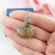 Naszyjnik Dynia Kwarc Rutylowy stal chirurgiczna wisiorek handmade wirewrapping