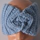 Jesienny must-have: OPASKA na włosy handmade – robiona na SZYDEŁKU – BŁĘKITNA (niebieska, akwamaryna) - GABO WOOL