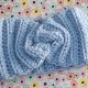 Jesienny must-have: OPASKA na włosy handmade – robiona na SZYDEŁKU – BŁĘKITNA (niebieska, akwamaryna) - GABO WOOL
