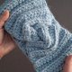 Jesienny must-have: OPASKA na włosy handmade – robiona na SZYDEŁKU – BŁĘKITNA (niebieska, akwamaryna) - GABO WOOL