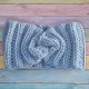 Jesienny must-have: OPASKA na włosy handmade – robiona na SZYDEŁKU – BŁĘKITNA (niebieska, akwamaryna) - GABO WOOL
