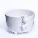 Biała miseczka śniadaniowa dwa misie - Polskie rękodzieło ceramiczne na prezent na owoce i drobiazgi - Lamabo Ceramics