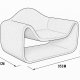 Fotel minimalistyczny nowoczesny boucle
