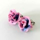 Różowe Kolczyki Różyczki