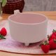 Rózowa miseczka śniadaniowa z misiem - Polskie rękodzieło na prezent - Lamabo Ceramics