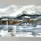 Surowa natura północy original akwareli A4