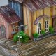 Ręcznie robiony drewniany domek dekoracyjny – rustykalna ozdoba do domu