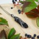 My heart is tourmaline black - srebrny wisior z surowym turmalinem