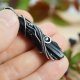 My heart is tourmaline black - srebrny wisior z surowym turmalinem