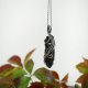 My heart is tourmaline black - srebrny wisior z surowym turmalinem